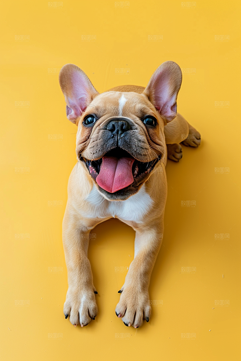 法国斗牛犬小狗自然摄影图