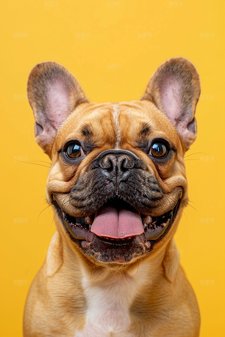 法国斗牛犬自然牧牛犬摄影图