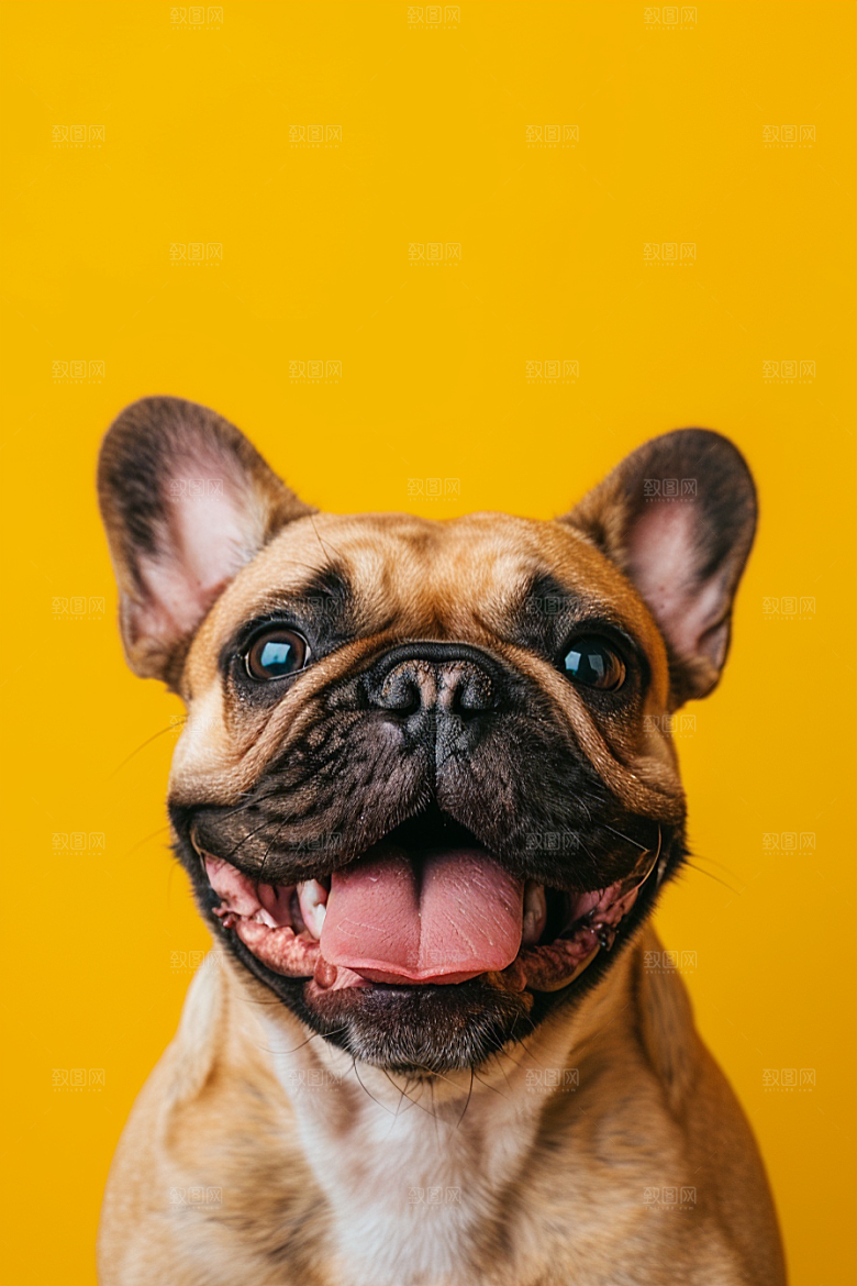 法国斗牛犬小狗宠物摄影图