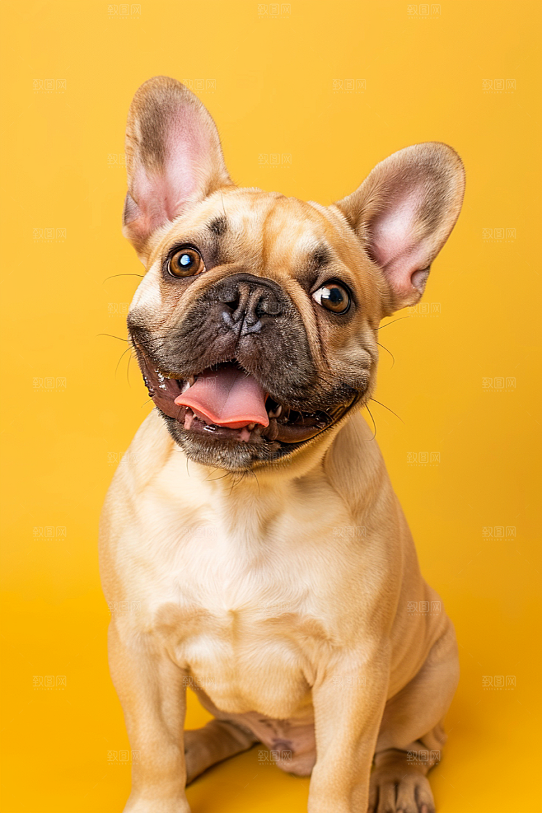 法国斗牛犬伴侣动物高清摄影图