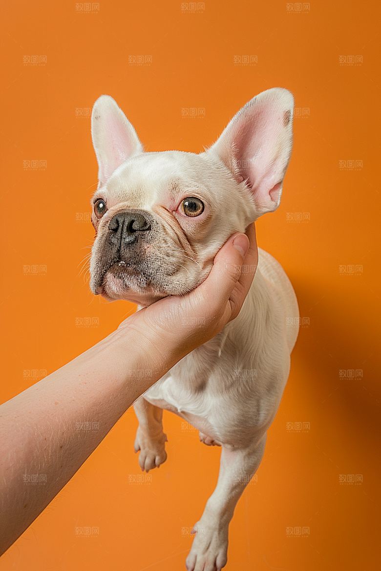 法国斗牛犬牧牛犬工作犬摄影图