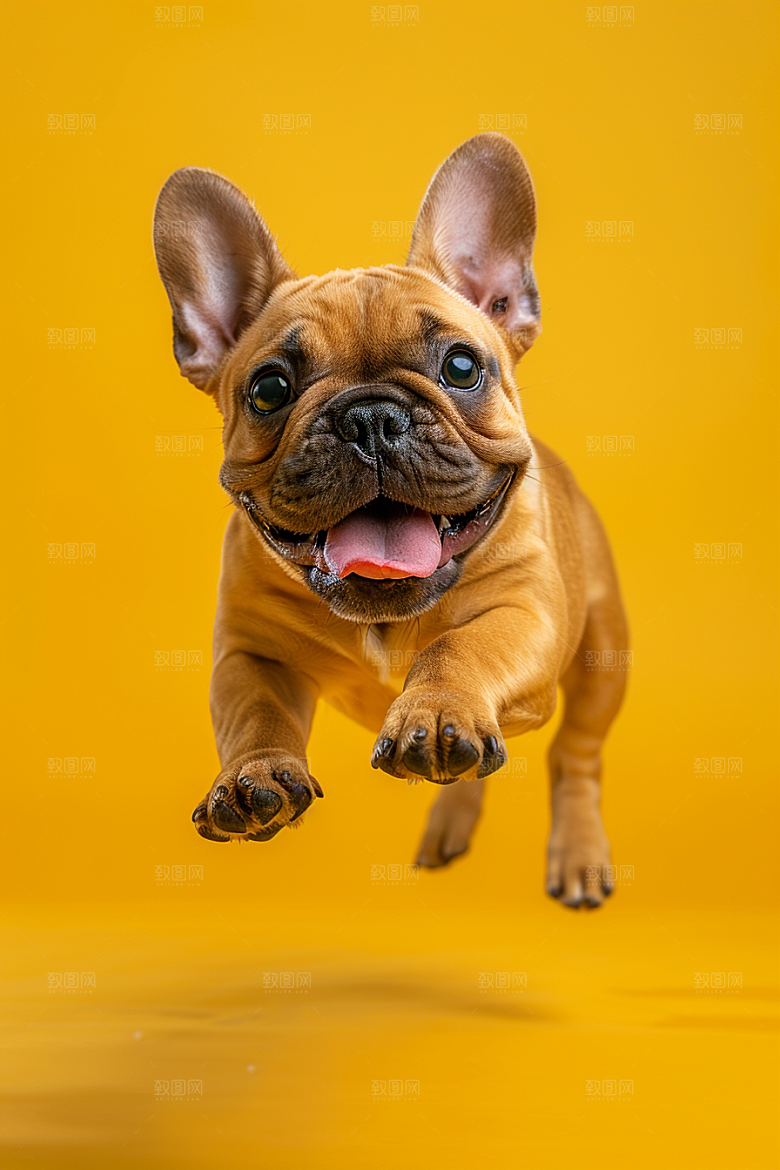 法国斗牛犬宠物小狗摄影图