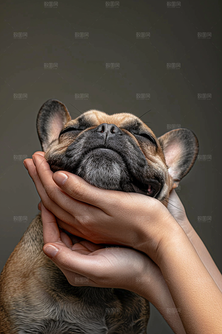 法国斗牛犬法斗牧牛犬摄影图