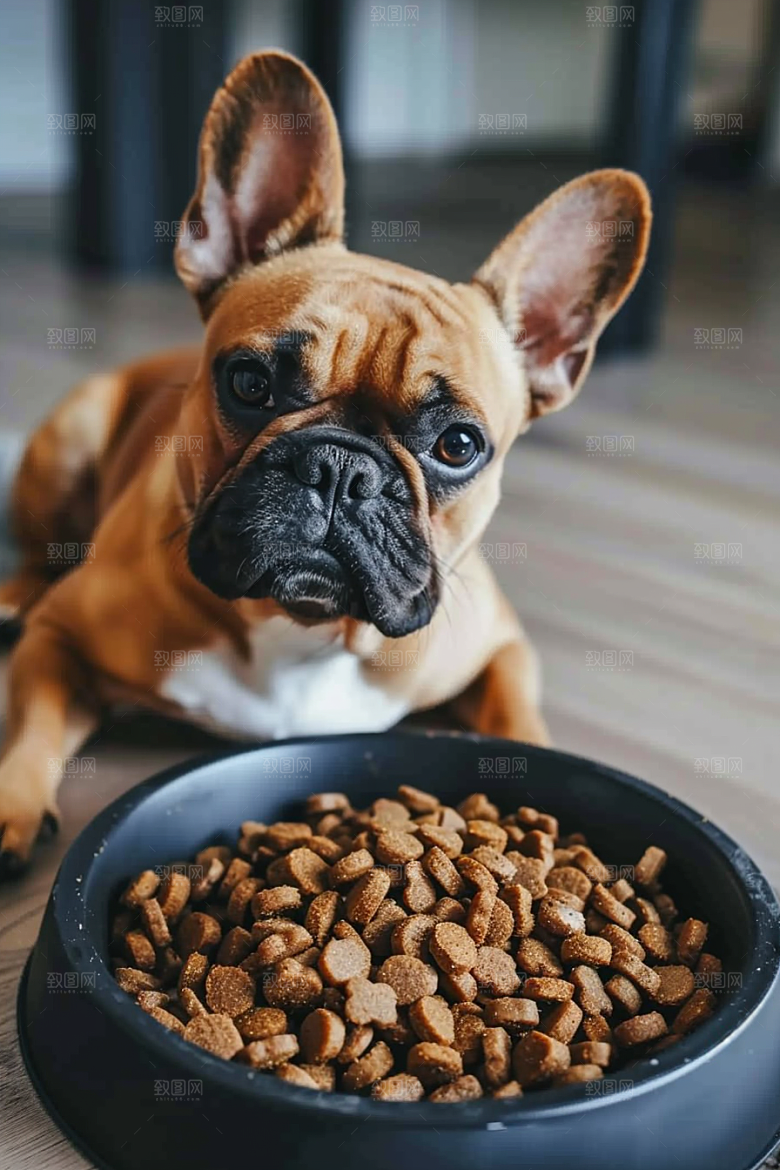 法国斗牛犬牧牛犬伴侣动物摄影图