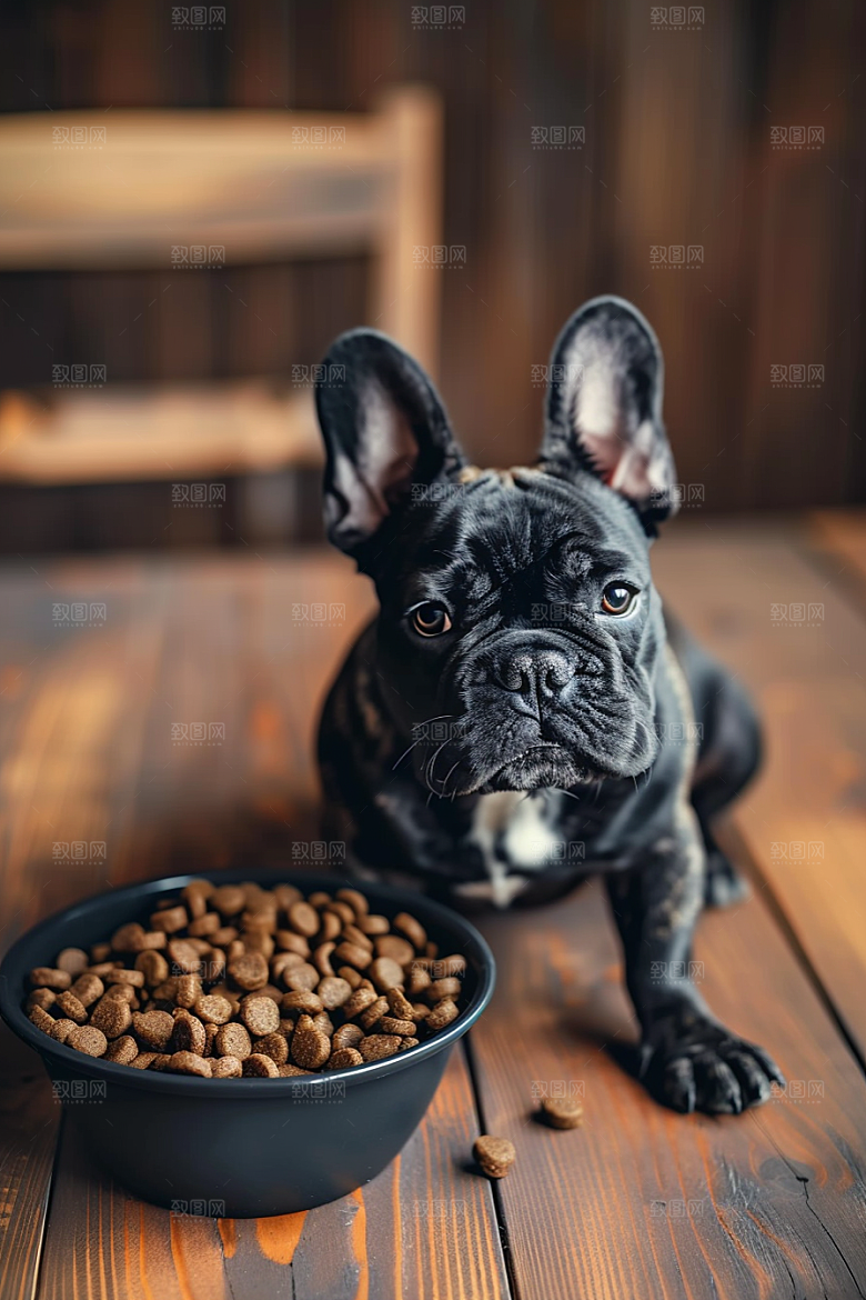 法国斗牛犬丑萌牧牛犬摄影图