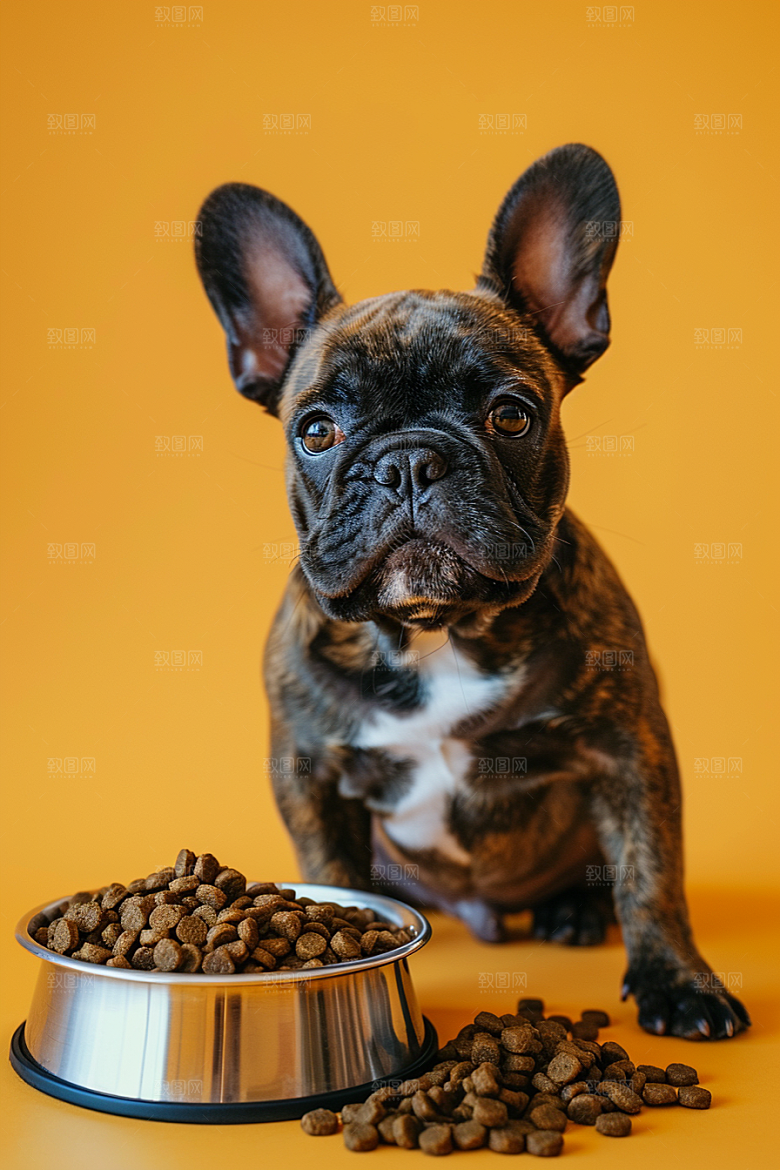 法国斗牛犬自然牧牛犬摄影图