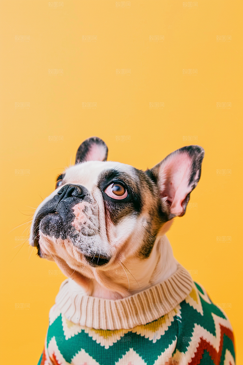 法国斗牛犬丑萌小狗摄影图