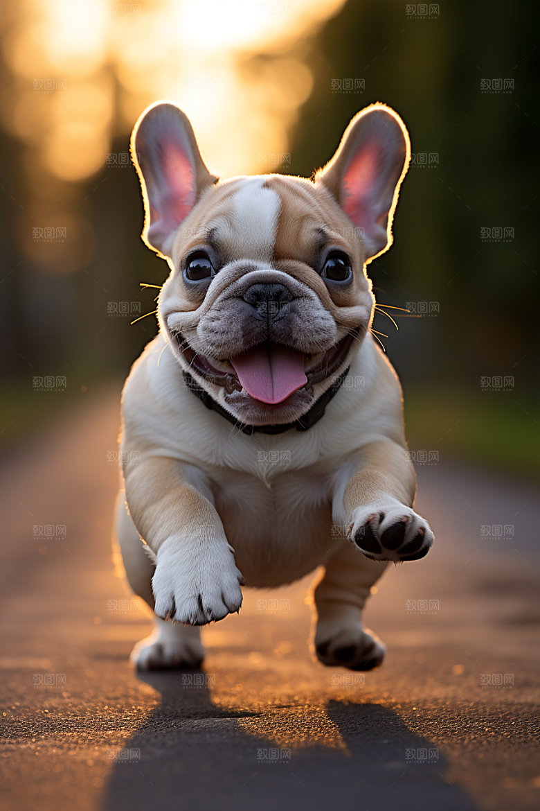 法国斗牛犬家居生活摄影图