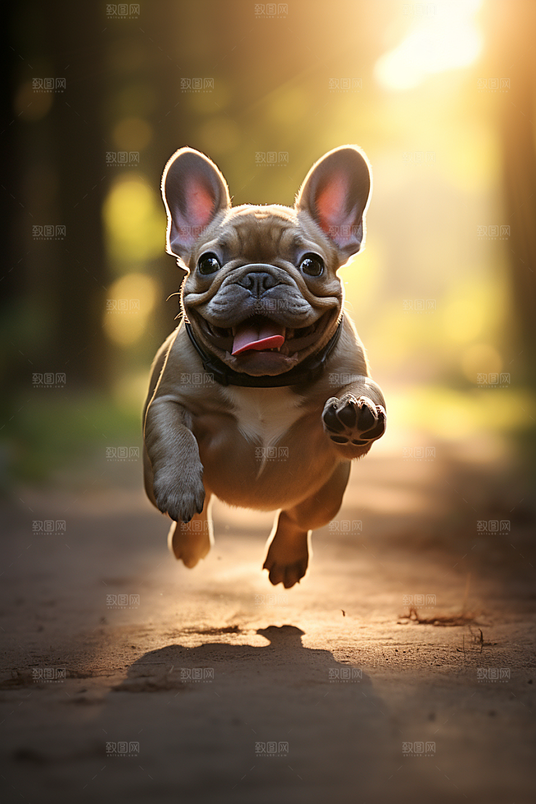 法国斗牛犬小狗丑萌摄影图