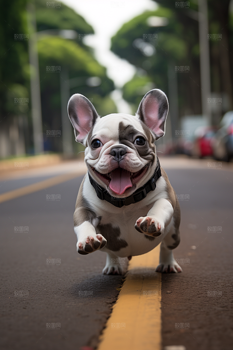 法国斗牛犬养宠自然摄影图