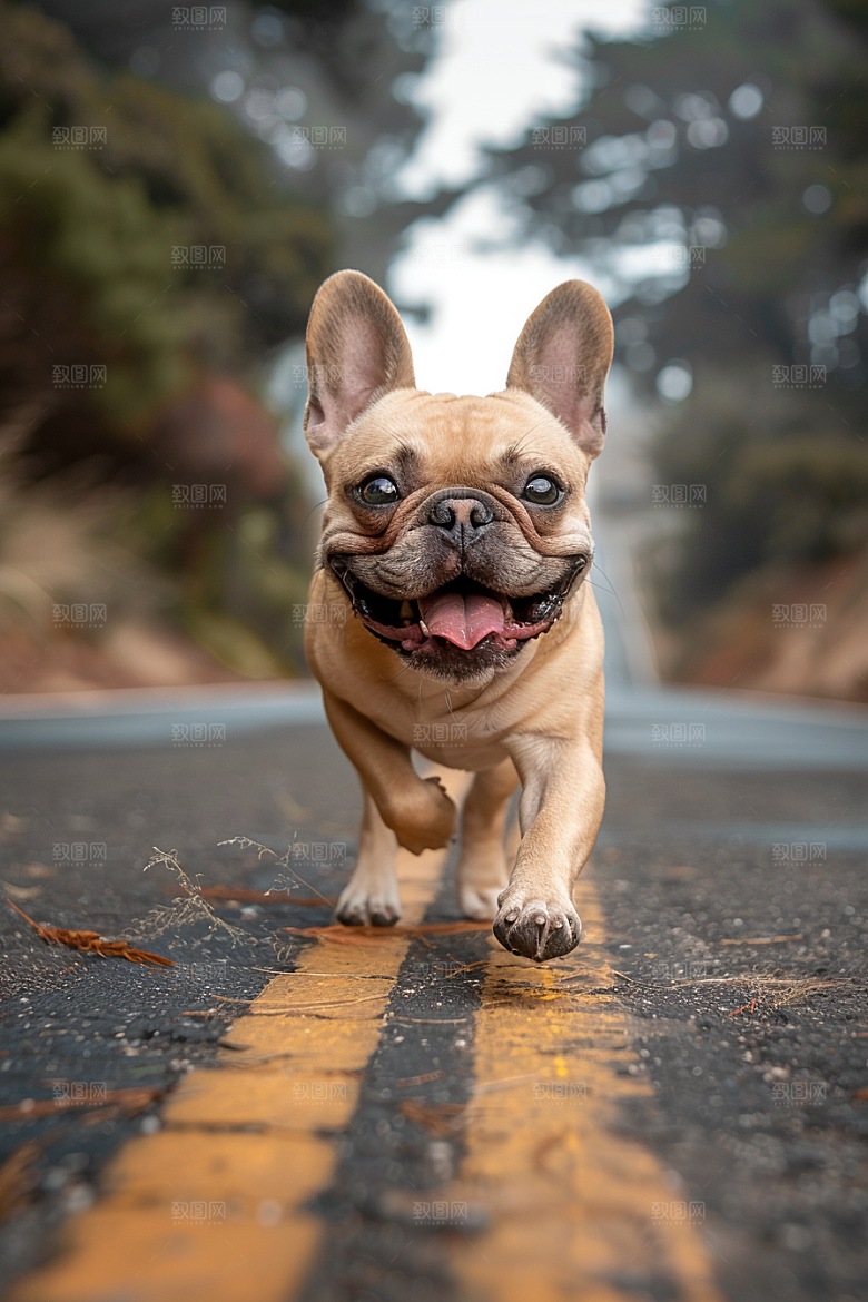 法国斗牛犬生活小狗摄影图