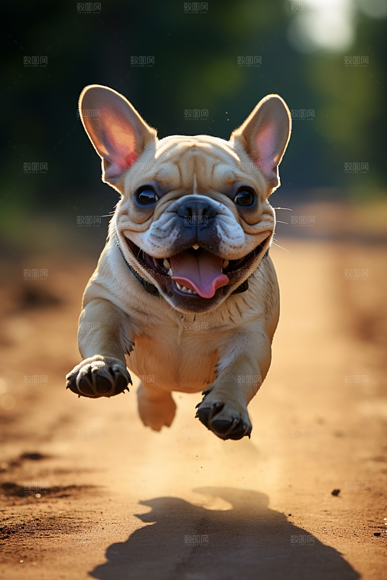 法国斗牛犬自然宠物摄影图