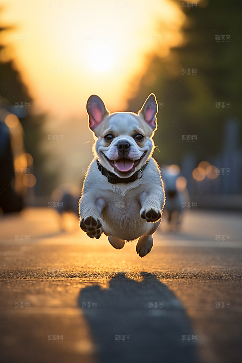 法国斗牛犬养宠伴侣动物摄影图