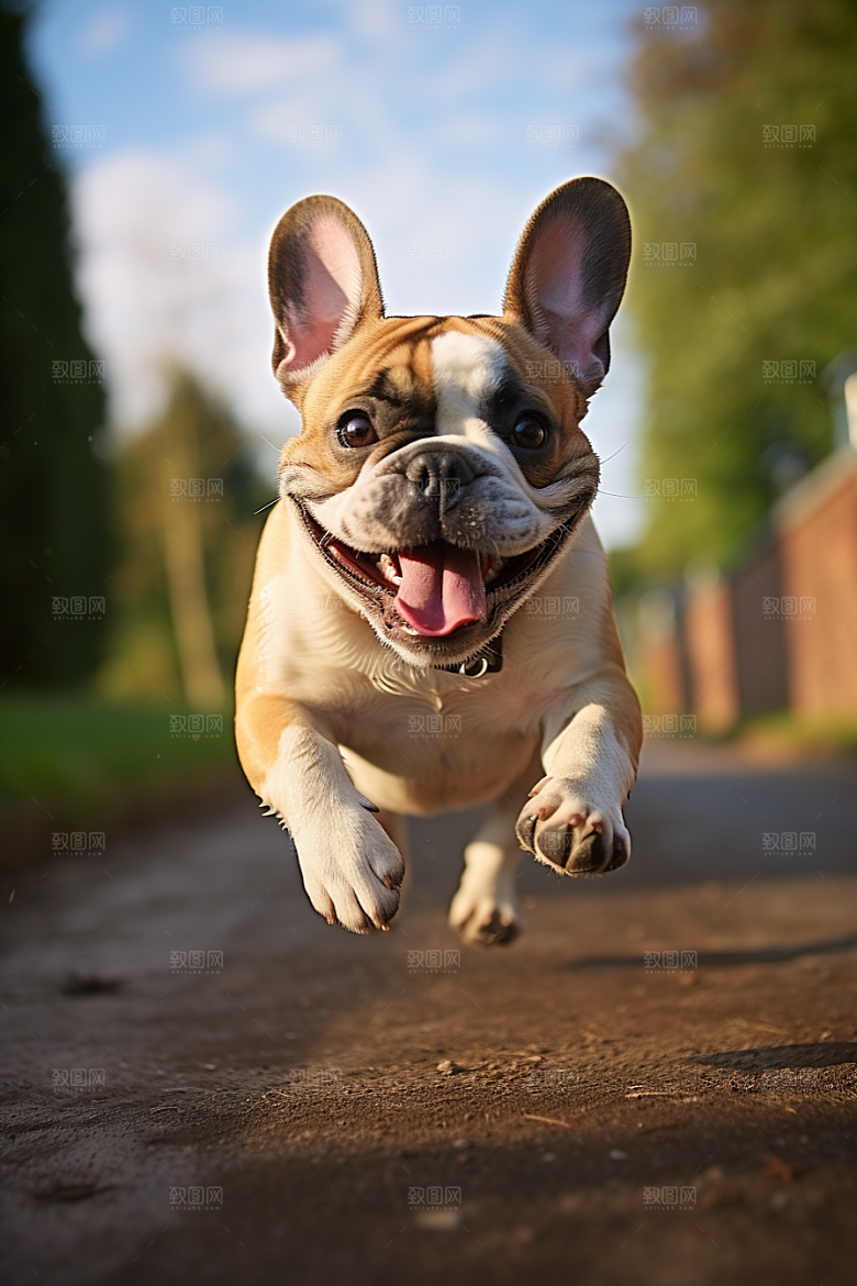 法国斗牛犬法斗牧牛犬摄影图