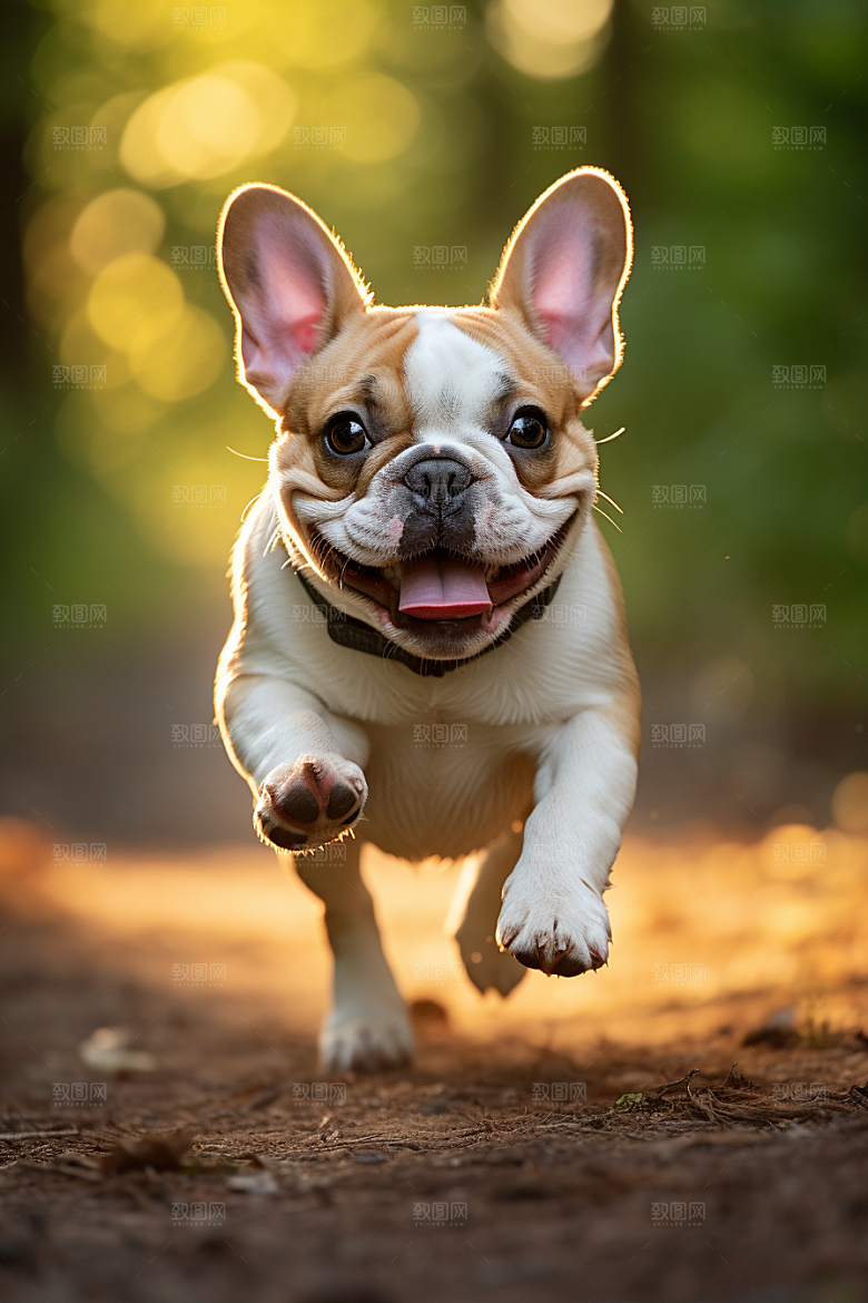 法国斗牛犬养宠小狗摄影图
