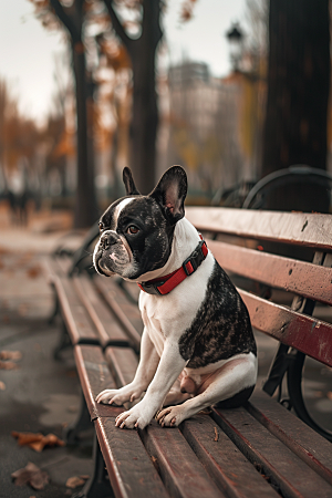 法国斗牛犬家居宠物摄影图
