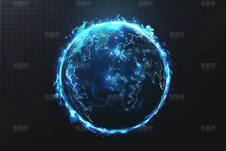 发光地球宇宙航空素材