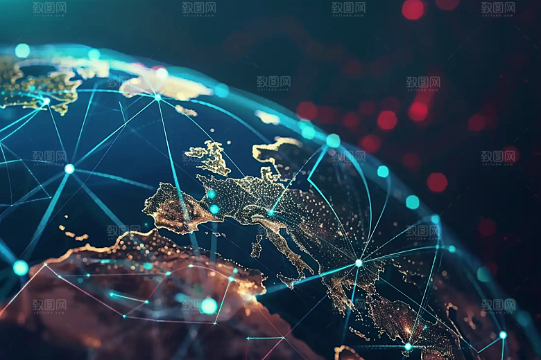 发光地球宇宙高清素材