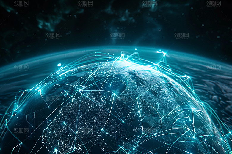 发光地球高清航空素材