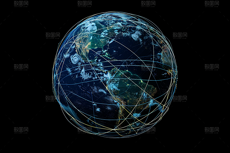 发光地球星球特效素材