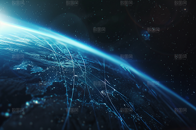 发光地球特效高清素材