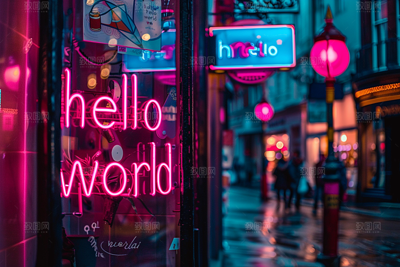 霓虹灯牌赛博朋克立体发光字