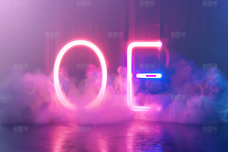 霓虹灯牌赛博朋克光效发光字