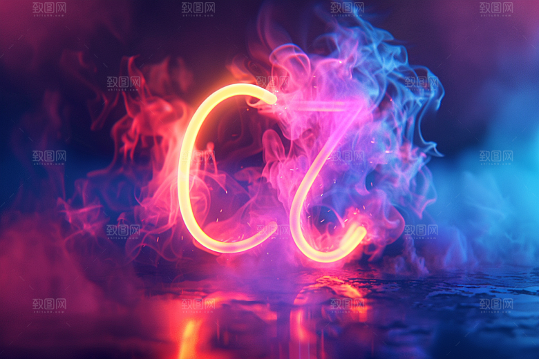 霓虹灯牌赛博朋克立体发光字