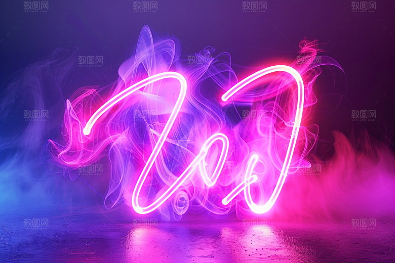 霓虹灯牌店招赛博朋克发光字