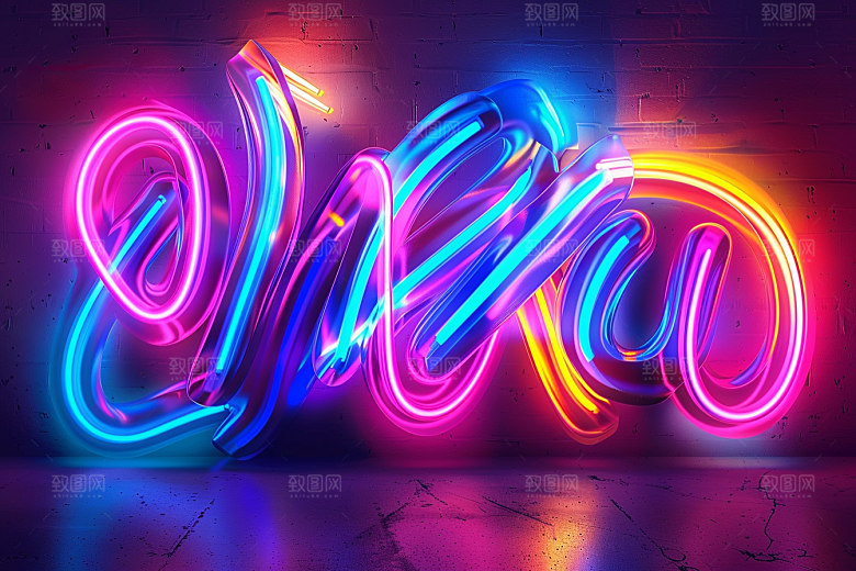 霓虹灯牌酒吧3D发光字
