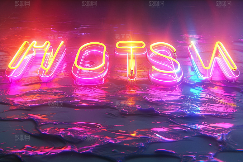霓虹灯牌高清3D发光字