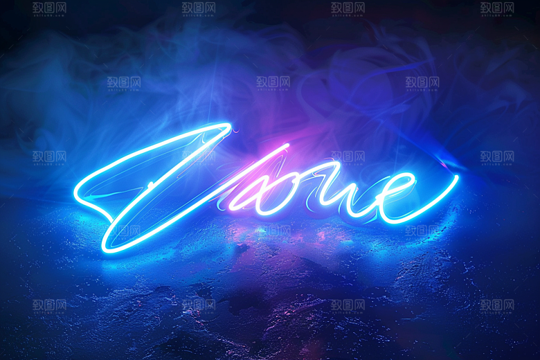 霓虹灯牌光效3D发光字