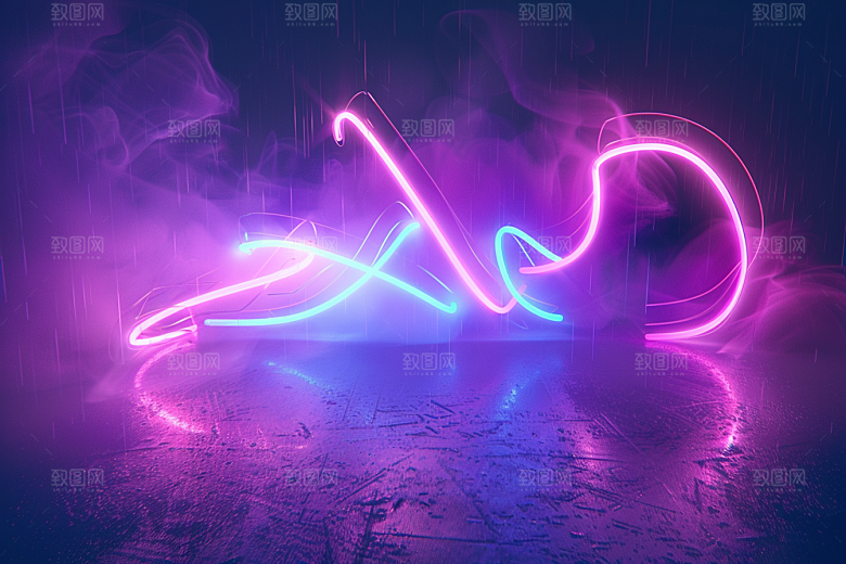 霓虹灯牌高清3D发光字
