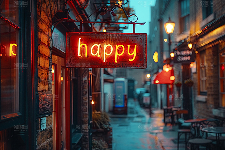 霓虹灯牌赛博朋克灯管发光字