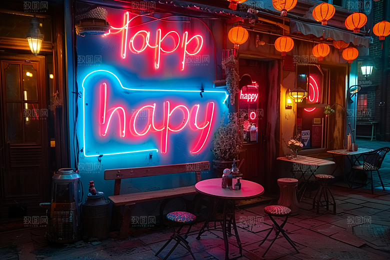 霓虹灯牌光效店招发光字