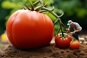 番茄3D蔬菜微距小人