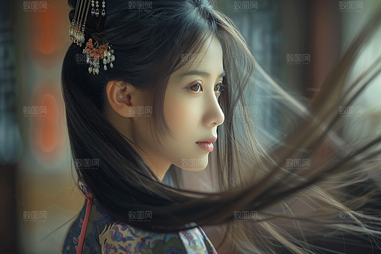 妆造发型艺术发型美妆摄影图