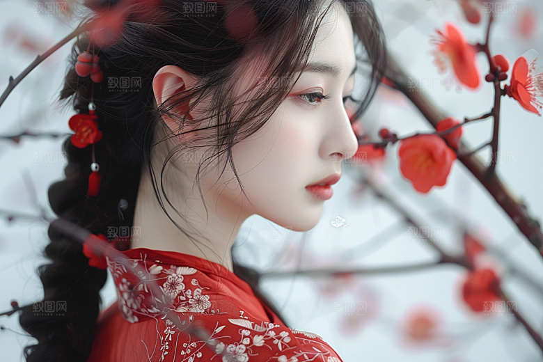 妆造发型美妆写真摄影图