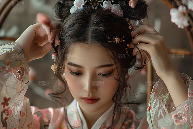 妆造发型唯美彩妆摄影图