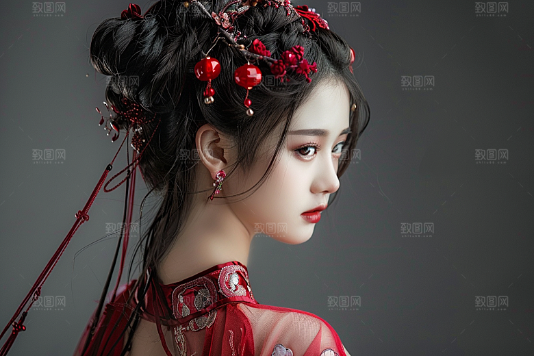 妆造发型艺术美妆造型摄影图