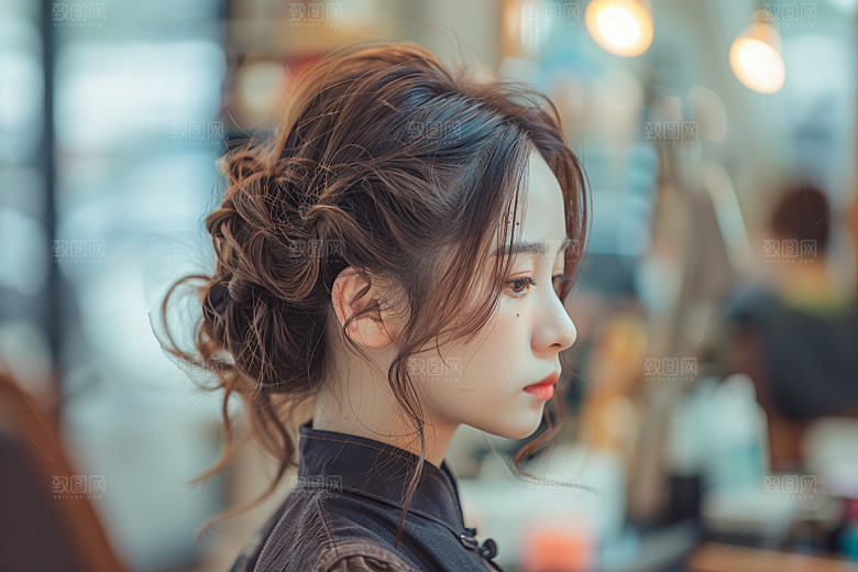 妆造发型艺术发型彩妆摄影图