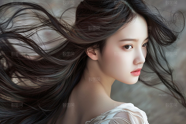 妆造发型美妆唯美摄影图
