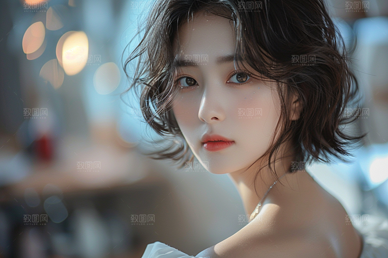 妆造发型艺术发型彩妆摄影图
