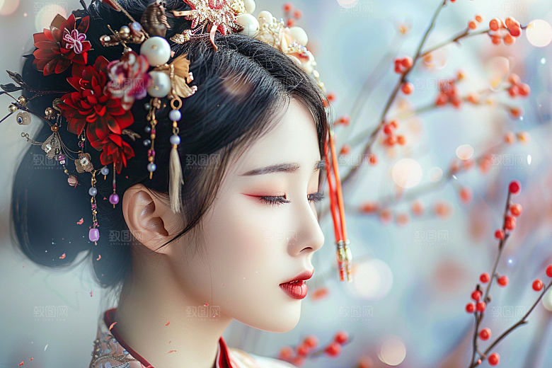 妆造发型艺术唯美摄影图