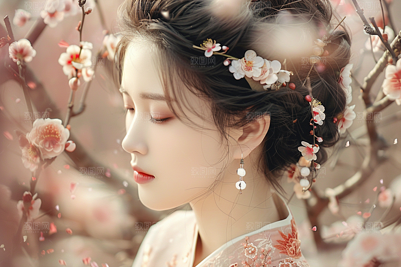 妆造发型写真彩妆摄影图