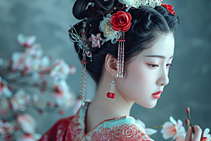 妆造发型唯美艺术摄影图