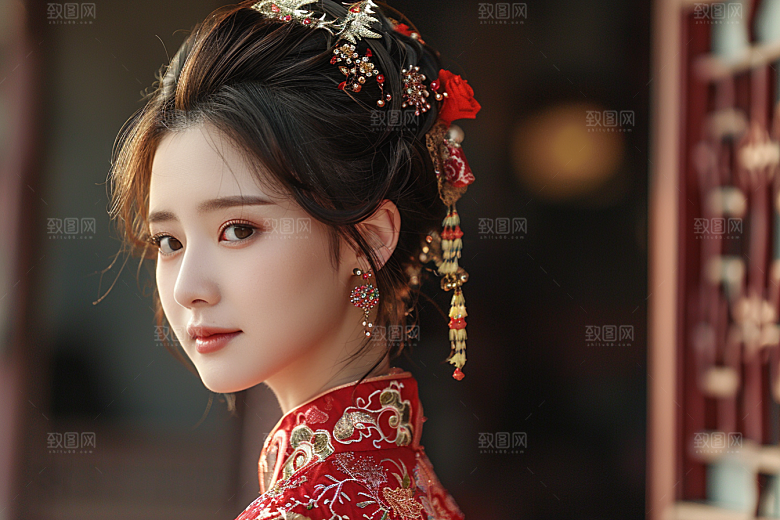 妆造发型肖像艺术发型摄影图
