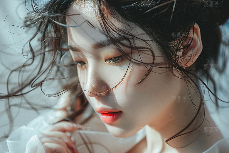 妆造发型美妆造型写真摄影图