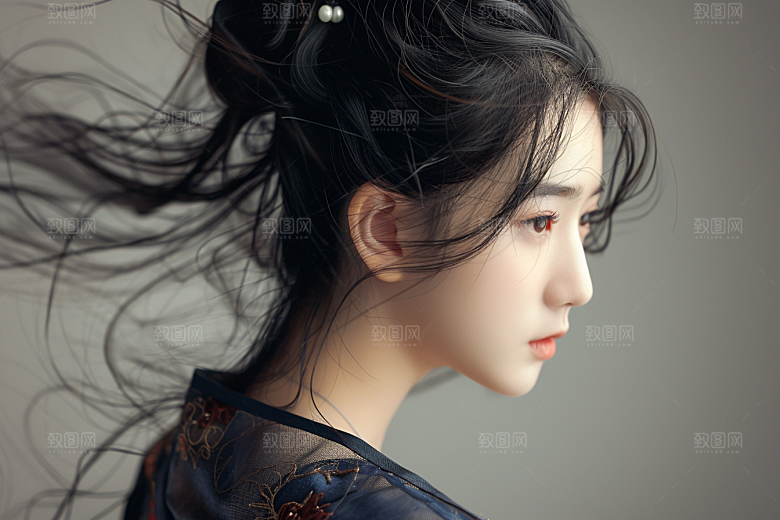 妆造发型美妆肖像摄影图