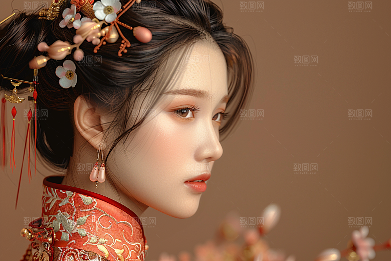 妆造发型肖像写真摄影图